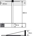 Support non pénétrant ROOF PALETTE 2.09 x 2.09 M + pied D76mm